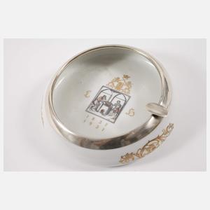 Meissen montierter Ascher und zwei Gebäckschalen