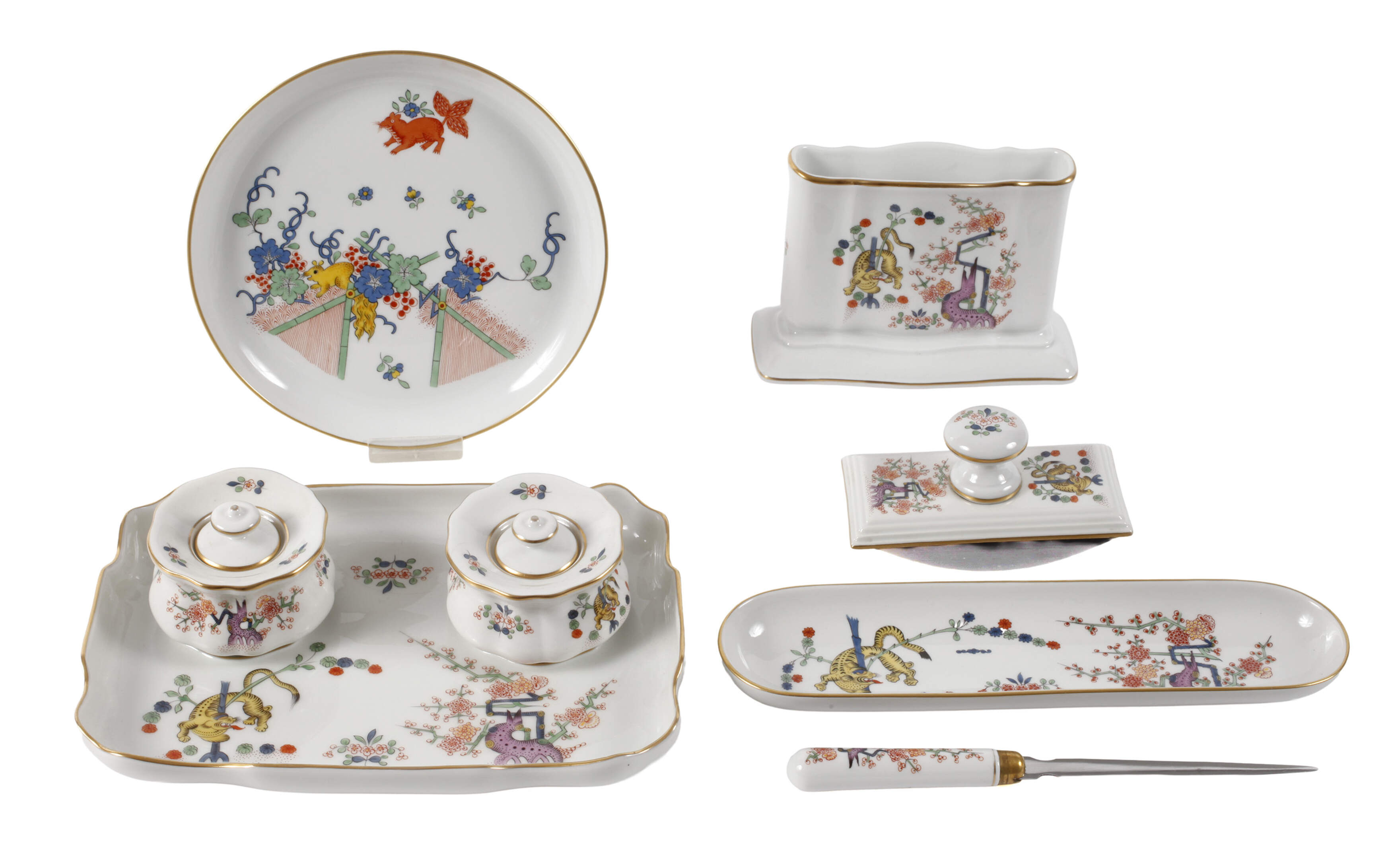 Meissen Schreibset Kakiemondekor