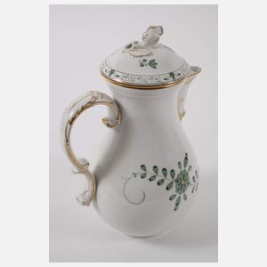 Meissen Kaffeeservice "Indisch grün"