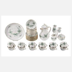 Meissen Kaffeeservice "Indisch grün"