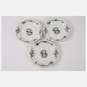 Meissen sechs Dessertteller "Reicher Drache"