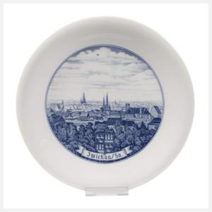 Meissen Wandteller Ansicht Zwickau