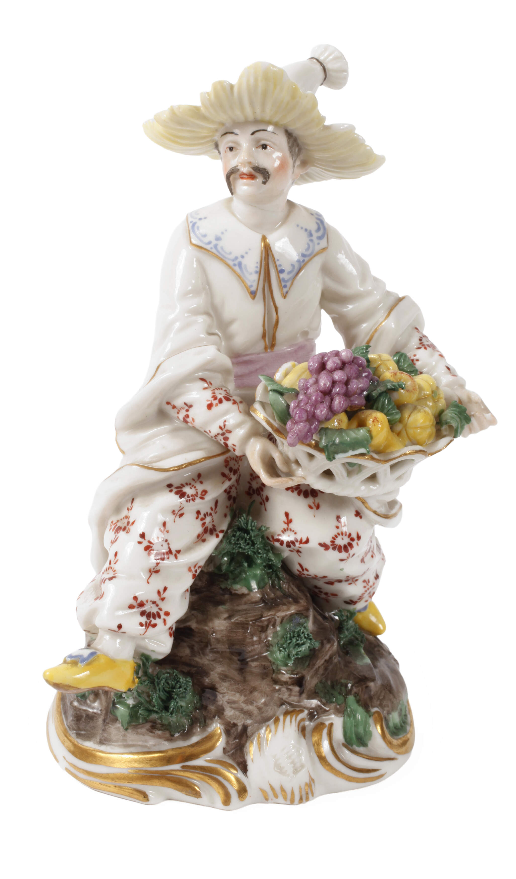 Nymphenburg/Frankenthal "Chinese mit Früchtekorb"