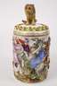 Volkstedt großer Walzenkrug im Capodimonte-Stil