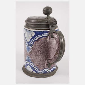Wuchtiger Erfurter Fayence-Walzenkrug 1720