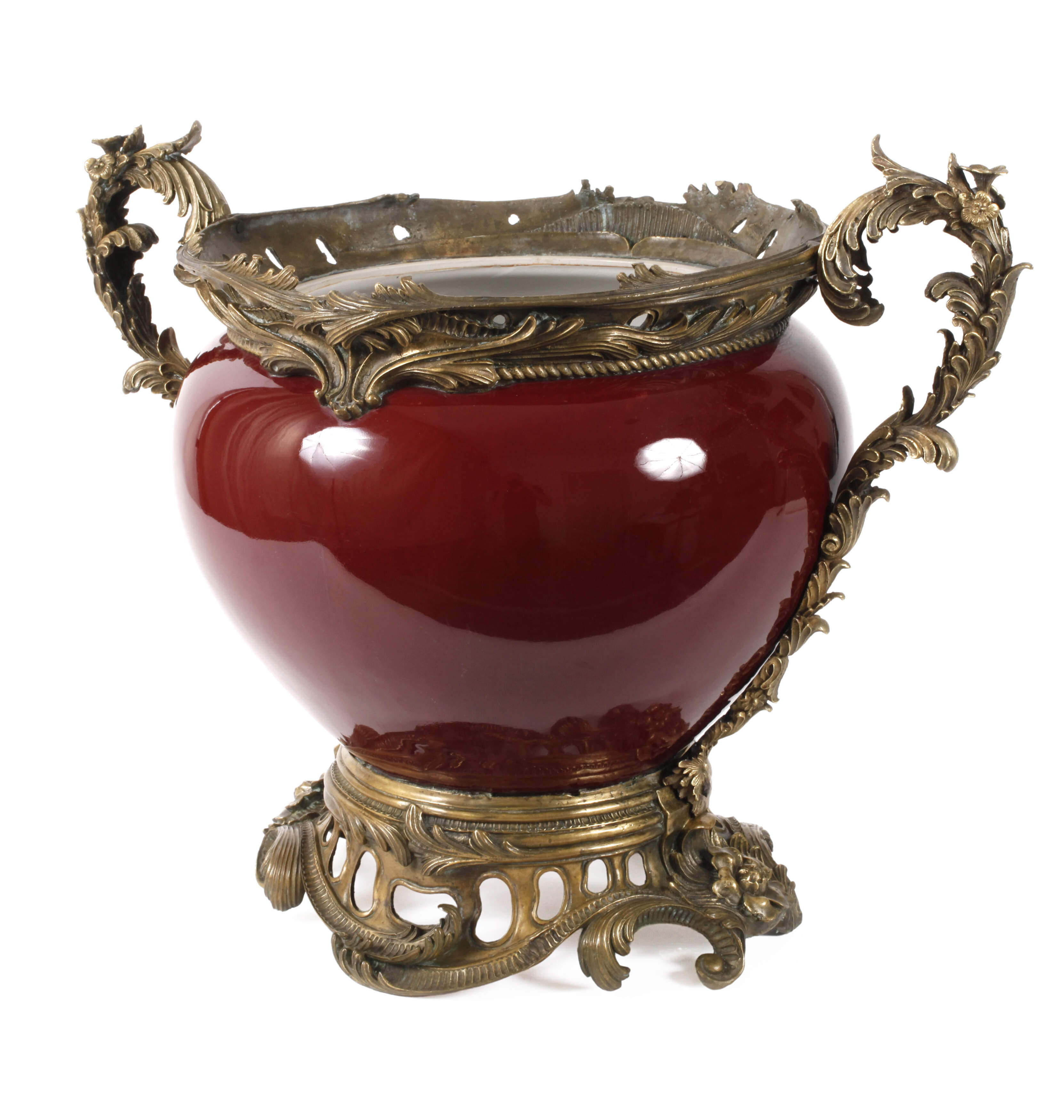 Großer Cachepot mit Bronzemontur