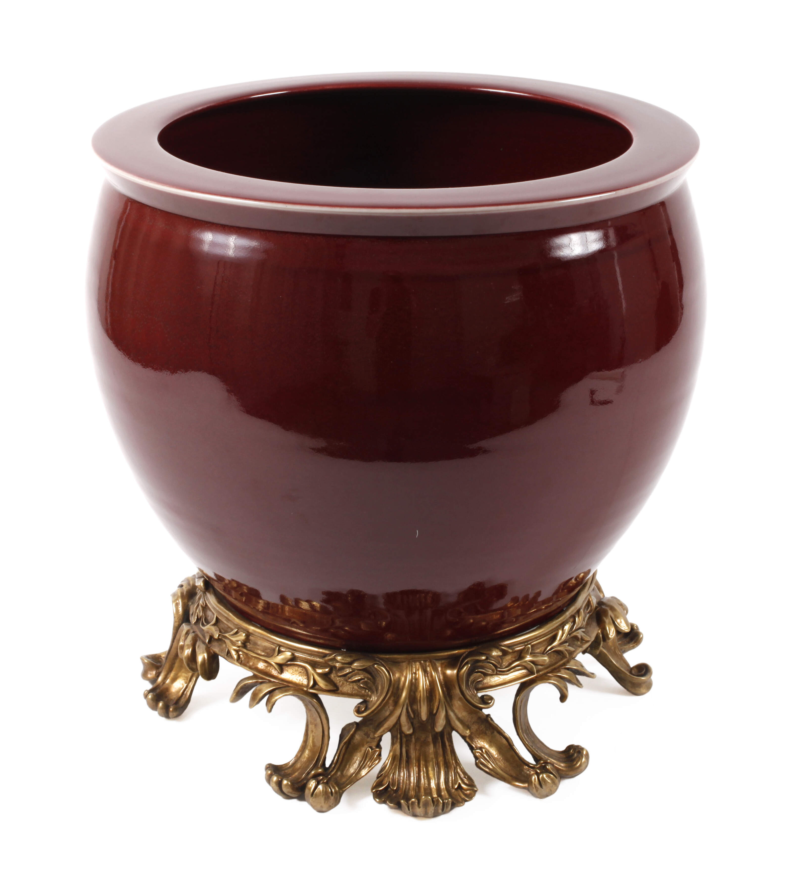 Großer Cachepot mit Bronzemontur