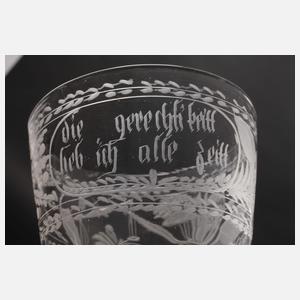 Seltener barocker Deckelpokal eines Richters