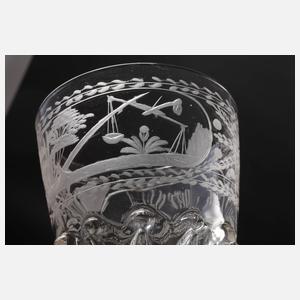 Seltener barocker Deckelpokal eines Richters