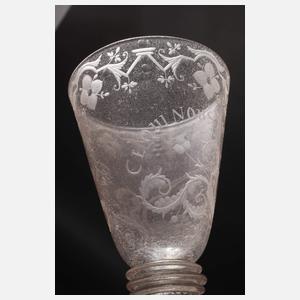 Barocker Deckelpokal und Becherglas