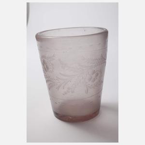 Barocker Deckelpokal und Becherglas