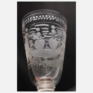 Barockes Hochzeits-Kelchglas mit rotem Faden