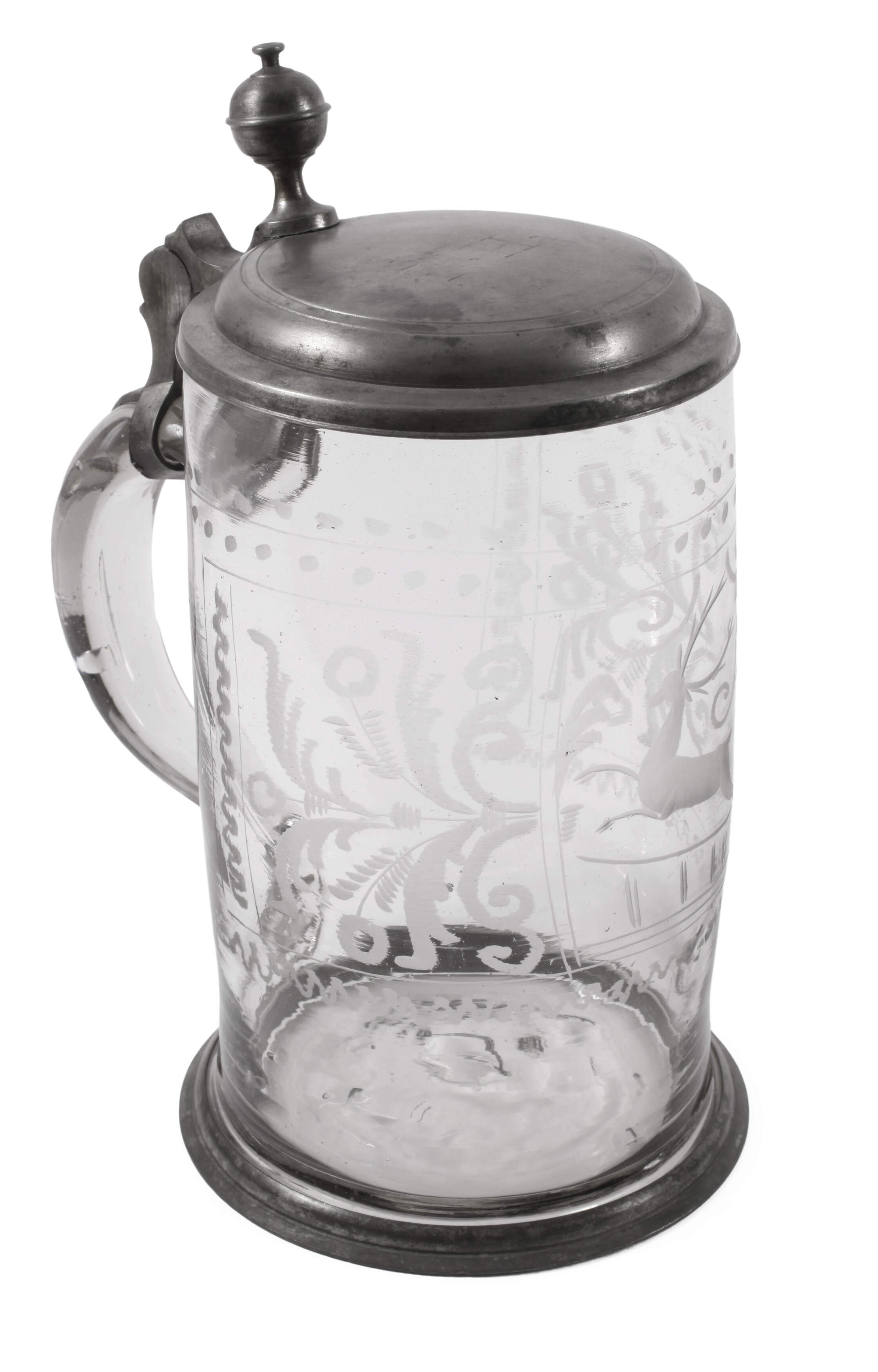 Jagdlicher barocker Walzenkrug