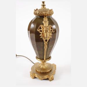 Große Lithyalinglas Lampe