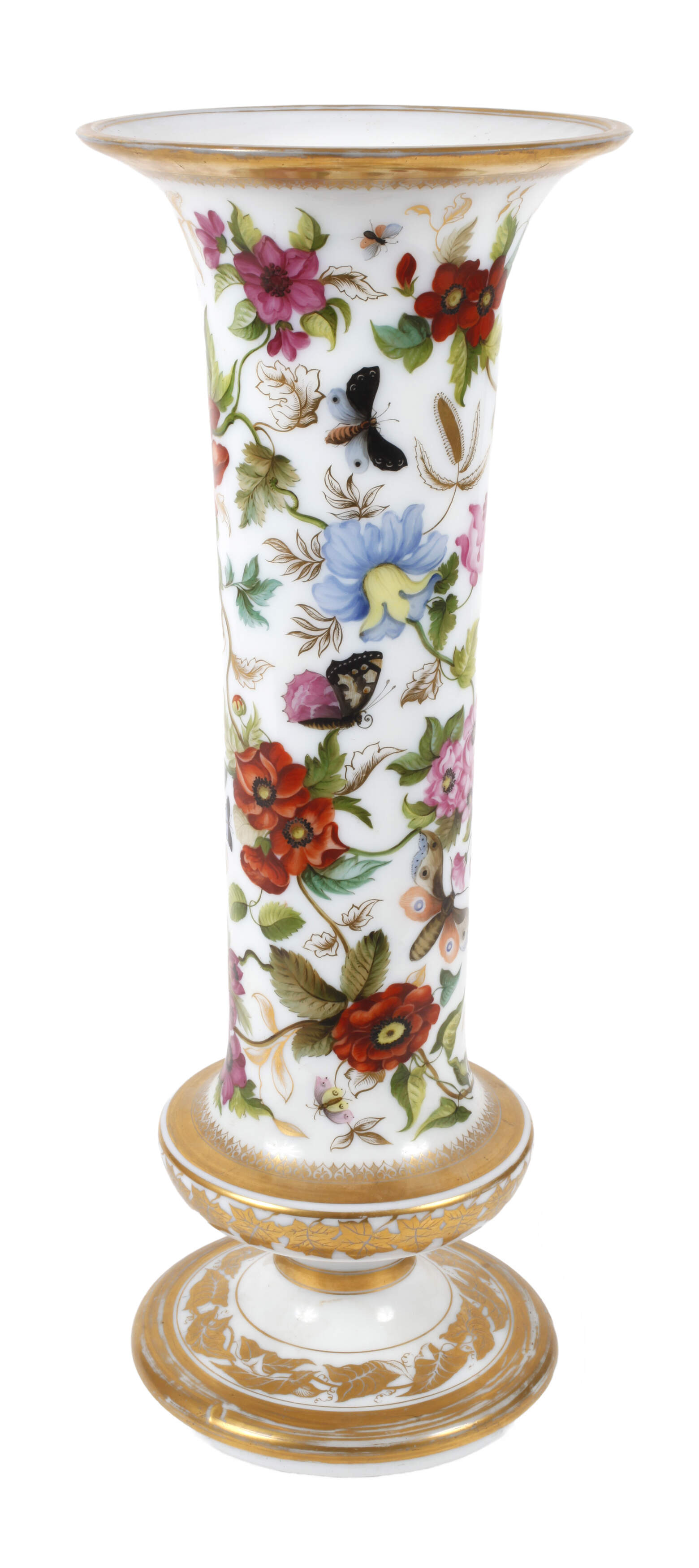 Baccarat große Vase mit feinster Malerei
