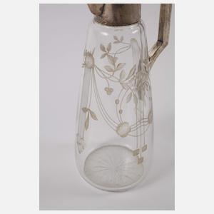 Karaffe mit Silbermontierung Jugendstil
