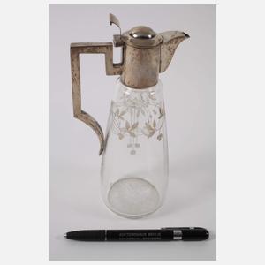 Karaffe mit Silbermontierung Jugendstil