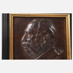 Georg Wrba, Bronzerelief Portrait König Albert