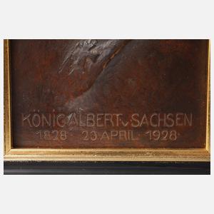 Georg Wrba, Bronzerelief Portrait König Albert