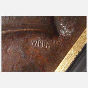 Georg Wrba, Bronzerelief Portrait König Albert