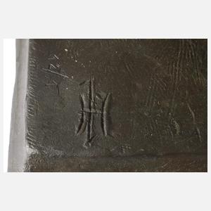 Bronzegruppe Bäuerin mit Kuh