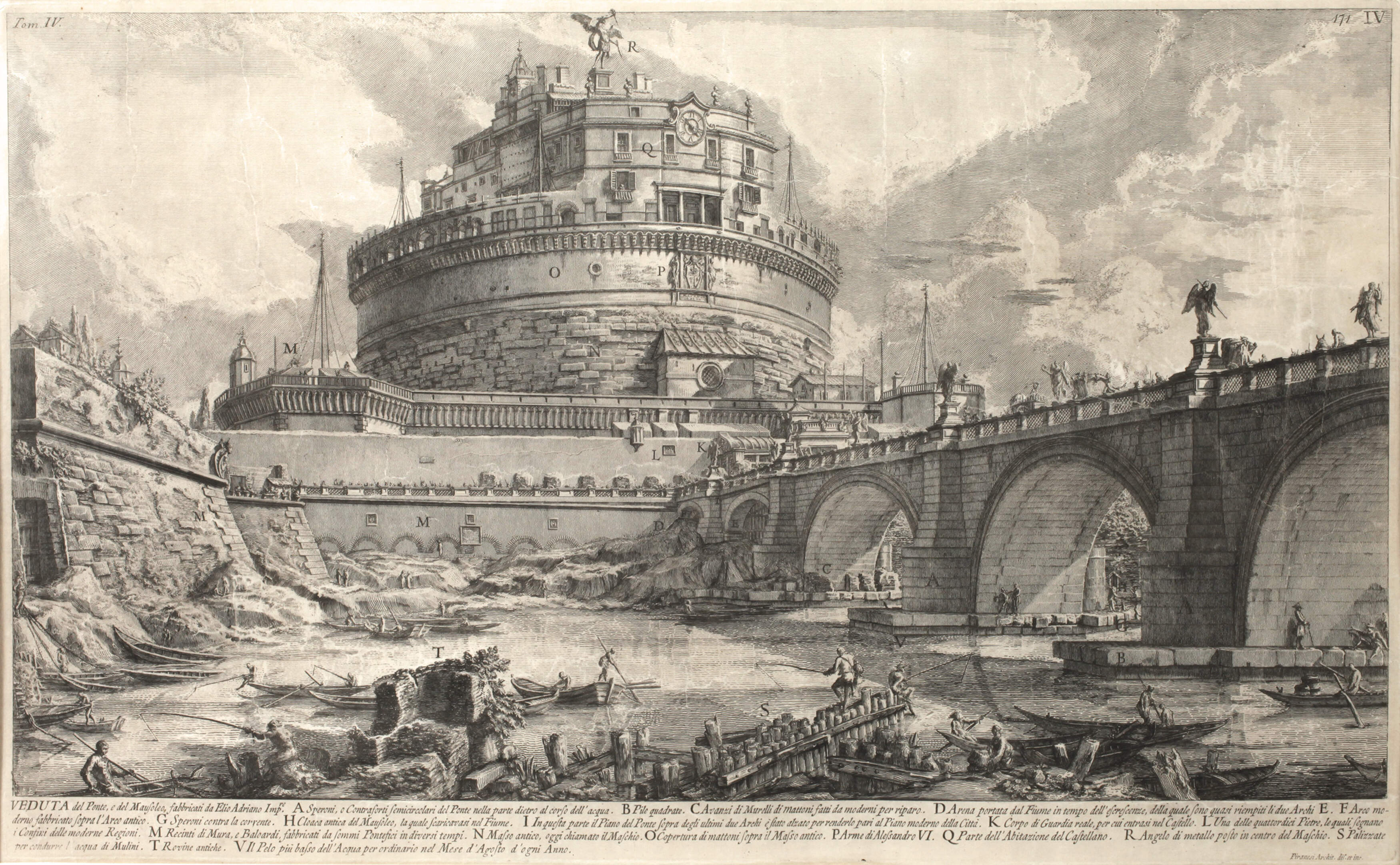 Giovanni Battista Piranesi, Die Engelsburg in Rom