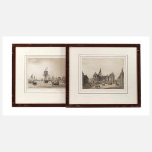 Konvolut Lithographien Dänemark