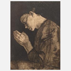 Käthe Kollwitz, "Betendes Mädchen"