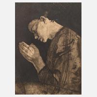 Käthe Kollwitz, "Betendes Mädchen"111
