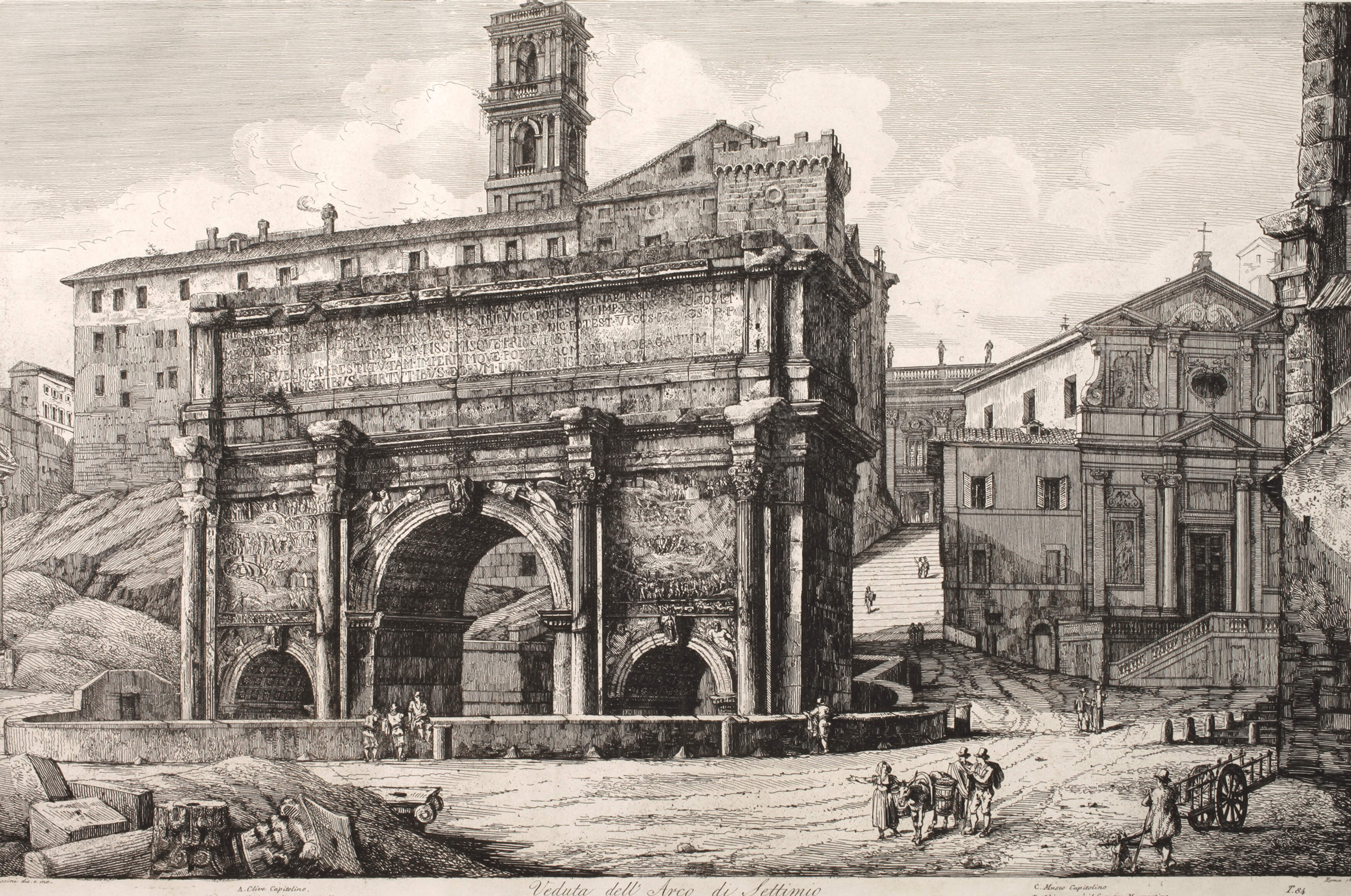 Luigi Rossini, "Veduta dell´Arco di Settimio"