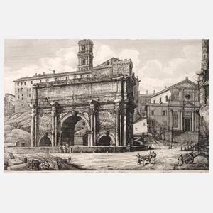Luigi Rossini, "Veduta dell´Arco di Settimio"