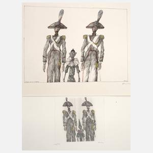 Paul Flora, Zwei Blätter Pinocchio und die Carabinieri