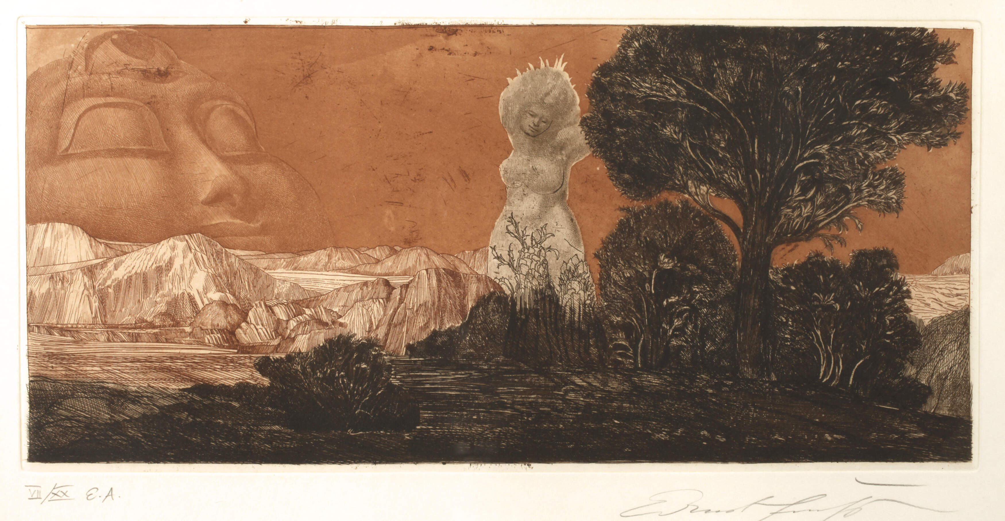 Ernst Fuchs, "Zyklopische Landschaft"