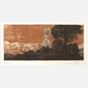 Ernst Fuchs, "Zyklopische Landschaft"