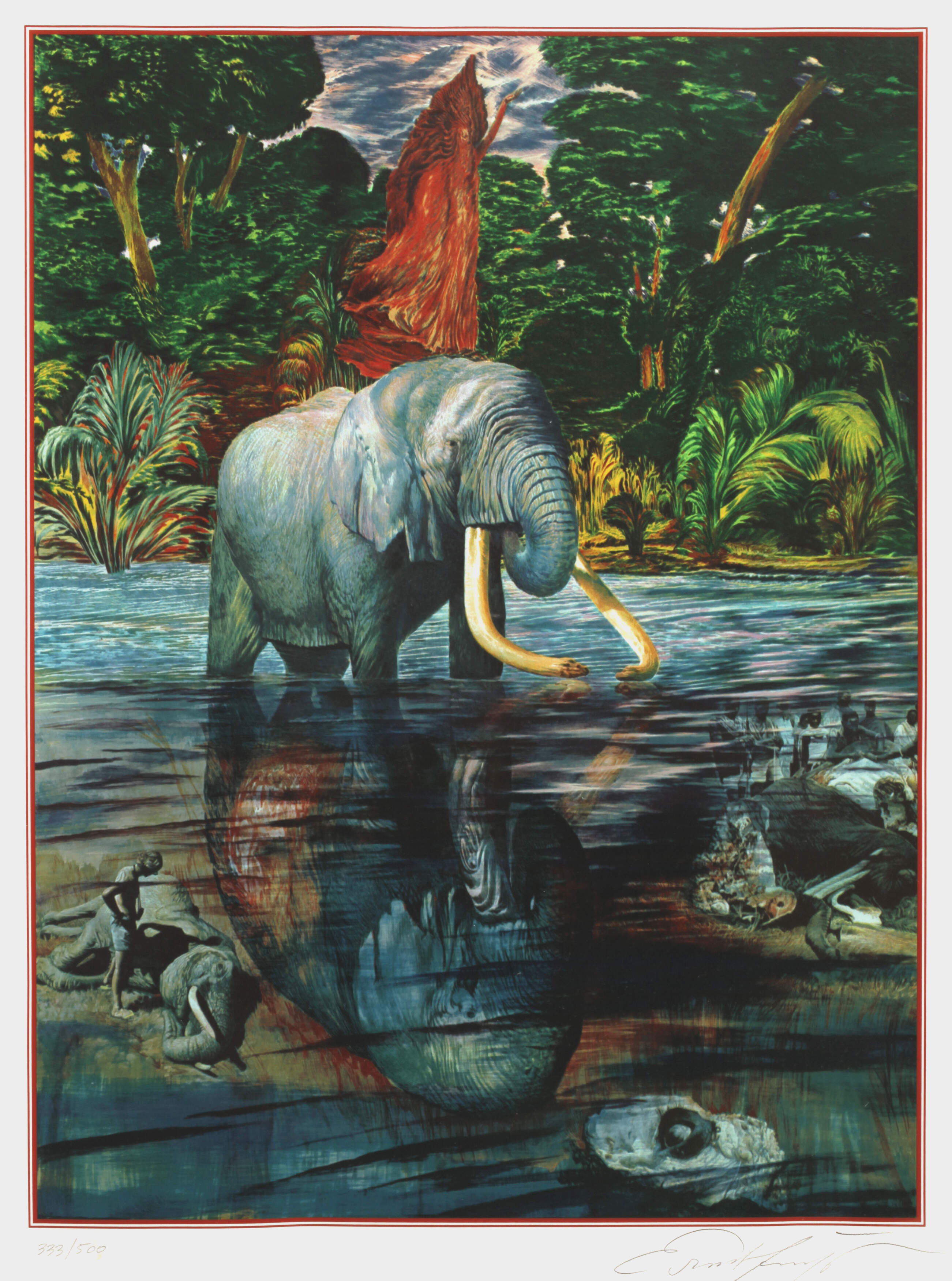 Ernst Fuchs, "Traumgesicht eines Elefanten"