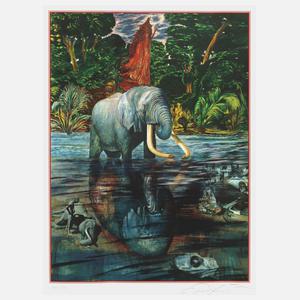 Ernst Fuchs, "Traumgesicht eines Elefanten"