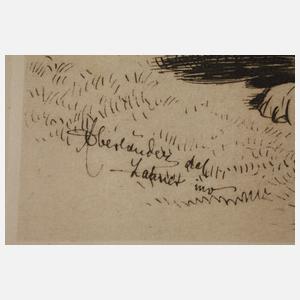 Adolf Oberländer, Mappe "Zehn Federzeichnungen"