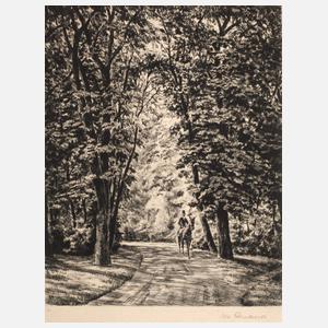 Otto Quante, Parkweg mit Reiter