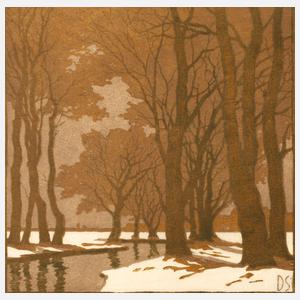 Daniel Staschus, Winterabend am Bach