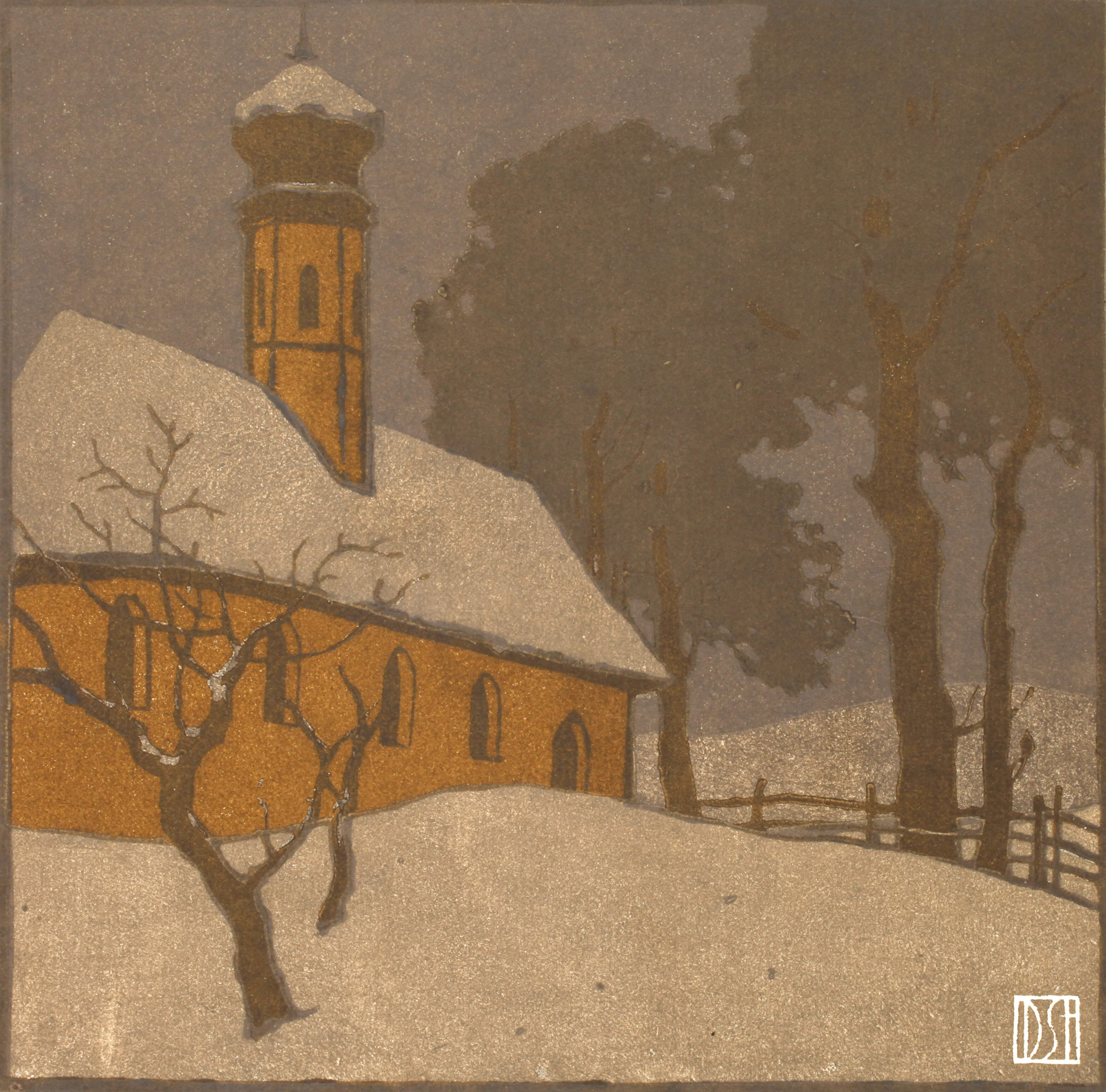 Daniel Staschus, Kapelle in Winterlandschaft