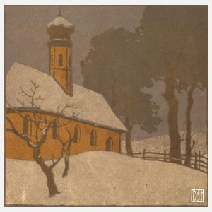 Daniel Staschus, Kapelle in Winterlandschaft