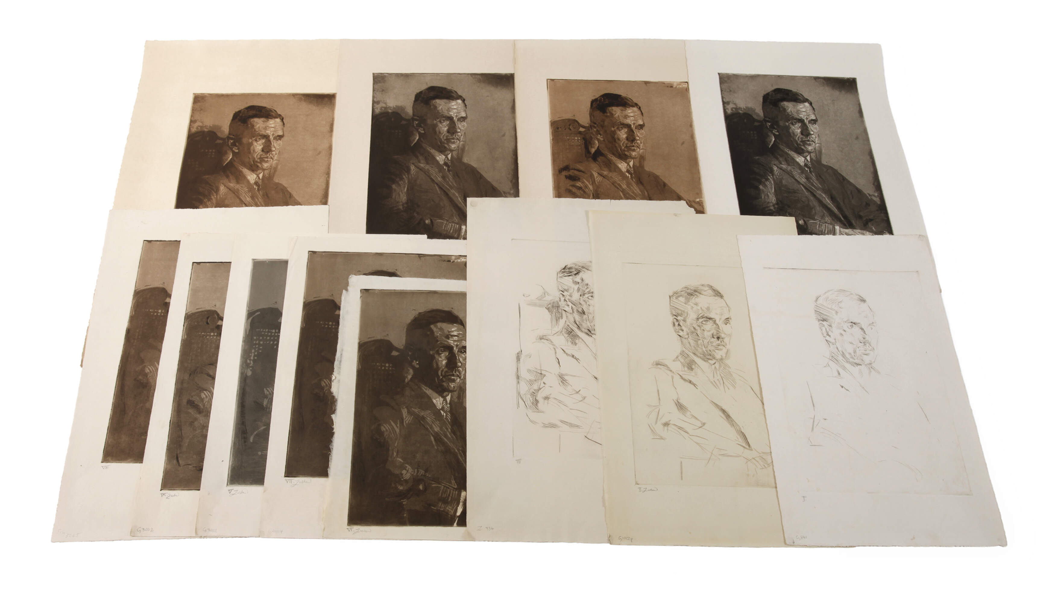 Heinrich Wolff, Zustandsdrucke zu "Prof. König"