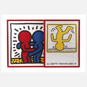 nach Keith Haring, Paar Graphiken