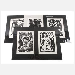 A.R. Penck, Konvolut Lithographien