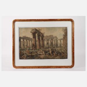 Hirten in den Ruinen von Paestum