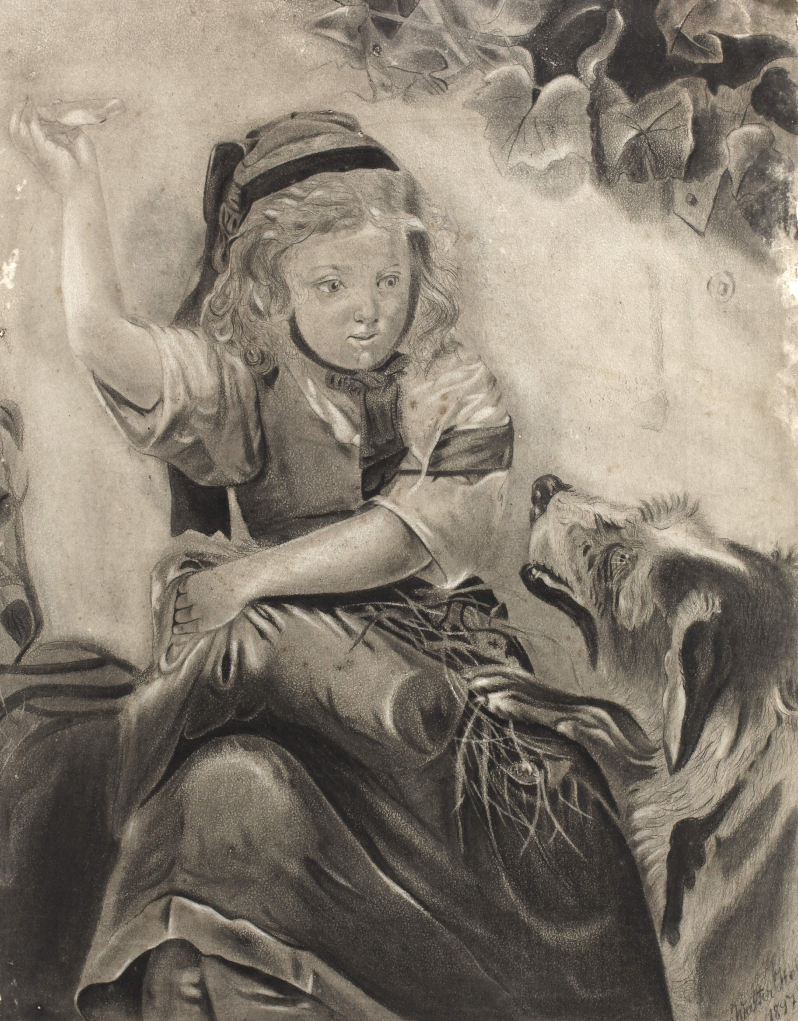 Walter Hess, Mädchen mit Hund