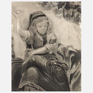 Walter Hess, Mädchen mit Hund