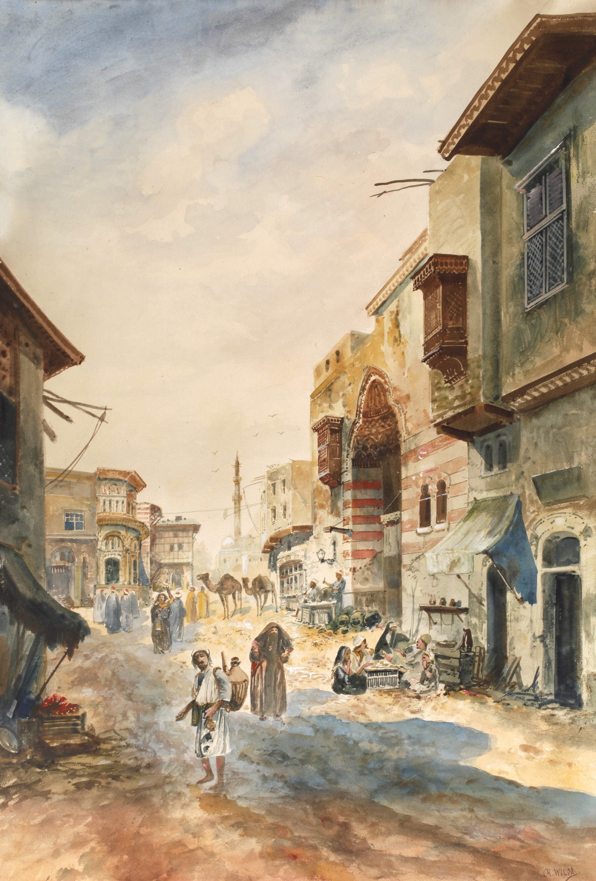 Charles Wilda, Straßenszene in Kairo
