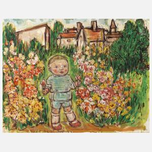 Tina Bauer-Pezellen, Kind im Garten