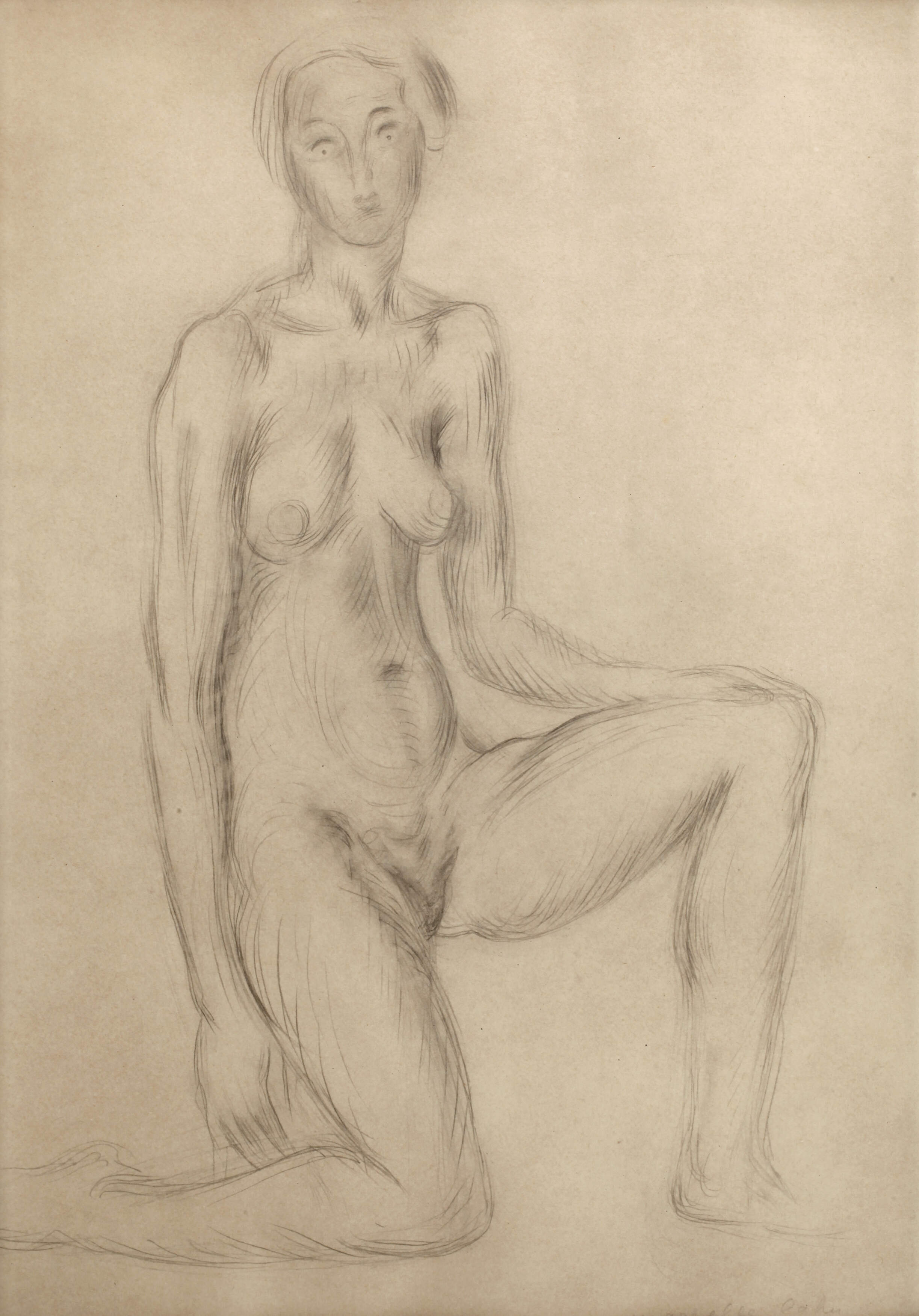 Marcelle Delphine Cahn, Kniender Damenakt